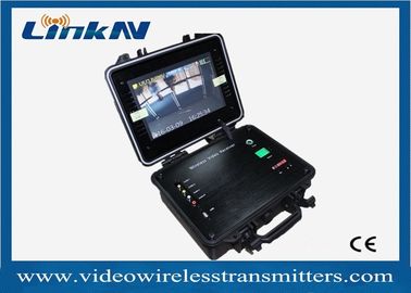 جهاز استقبال فيديو COFDM محمول HDMI CVBS 2-8MHz عرض النطاق الترددي AES256 Enryption H.264 مع البطارية