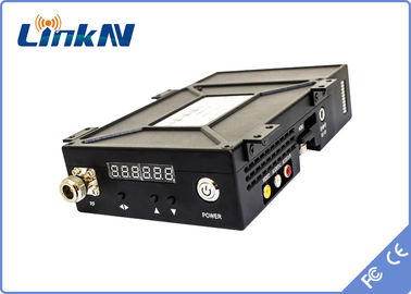 جهاز إرسال الفيديو الرقمي التكتيكي COFDM FHD CVBS يعمل ببطارية 1-2 كم NLOS منخفض التأخير