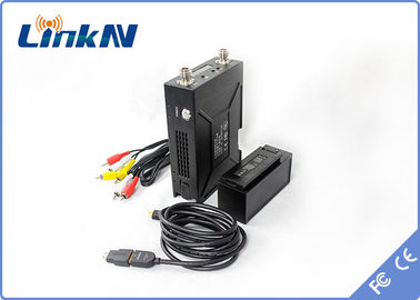 جهاز إرسال فيديو عسكري 2 واط COFDM QPSK HDMI و CVBS H.264 تشفير منخفض التأخير AES256