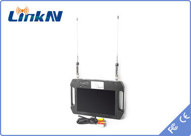 جهاز استقبال الفيديو المحمول COFDM QPSK AES مع شاشة العرض والبطارية