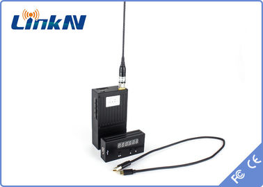 جهاز إرسال فيديو صغير للشرطة COFDM تأخير منخفض H.264 عالي الأمان AES256 بطارية تعمل بالطاقة
