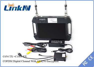 10 كيلومترات UAV Video Link FHD COFDM Transmitter &amp; Receiver Kit H.264 ضغط منخفض الكمون AES256 تيار مستمر 12 فولت
