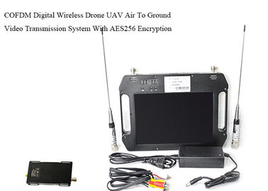 وصلة فيديو طويلة المدى بدون طيار SDI CVBS COFDM Tx &amp; Rx Kit استقبال تنوع هوائي مزدوج تشفير AES256