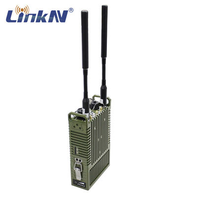راديو بيانات الفيديو التكتيكي IP MESH MANET 4W MIMO 4G GPS / BD PPT WiFi AES مع بطارية مؤشر LCD تعمل بالطاقة