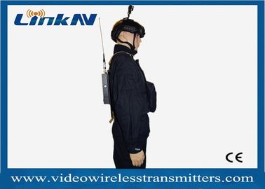 نظام فيديو لاسلكي COFDM عسكري AES256 تشفير HDMI و CVBS H.264 2-8MHz بطارية عرض النطاق الترددي