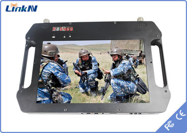 متلقي COFDM HDMI CVBS مع بطارية وشاشة ملونة حساسية عالية هوائيين مزدوجين AES256 DC 12V