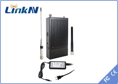 LKAV1605 COFDM جهاز بث فيديو QPSK HDMI &amp; CVBS H.264 تأخير منخفض تشفير AES256 مع البطارية