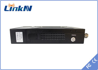 جهاز إرسال فيديو الشرطة COFDM QPSK HDMI &amp; CVBS H.264 تشفير منخفض التأخير AES256 مع البطارية