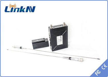 LKAV1506 جهاز بث فيديو للشرطة يعمل بالبطارية على المدى الطويل COFDM HDMI &amp; CVBS H.264 تأخير منخفض AES256
