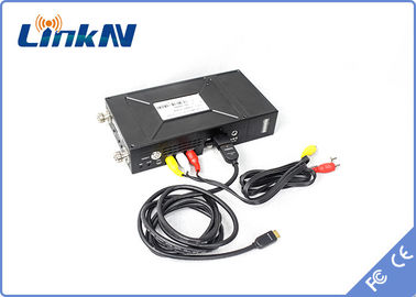 Manpack Video Transmitter COFDM Modulation H.264 Battery Powered HDMI &amp; CVBS AES256 Encryption Two-way Intercom