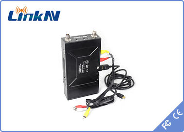 LKAV1605 COFDM جهاز بث فيديو QPSK HDMI &amp; CVBS H.264 تأخير منخفض تشفير AES256 مع البطارية