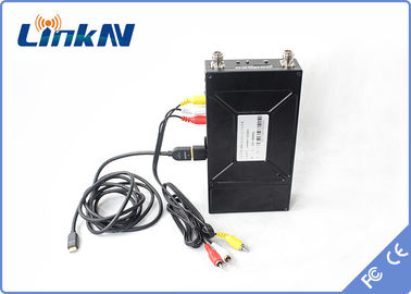 نظام فيديو لاسلكي COFDM عسكري AES256 تشفير HDMI و CVBS H.264 2-8MHz بطارية عرض النطاق الترددي