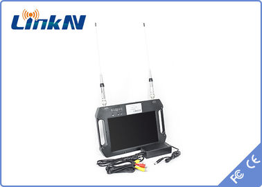 جهاز استقبال COFDM FHD مع بطارية وعرض ملون حساسية عالية هوائيين مزدوجين AES256 DC 12V