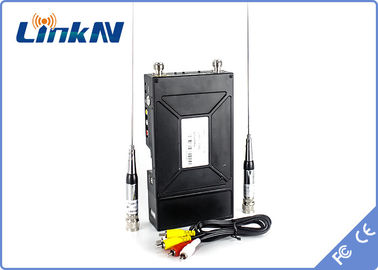 Manpack Video Transmitter COFDM Modulation H.264 Battery Powered HDMI &amp; CVBS AES256 Encryption Two-way Intercom