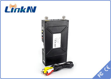 LKAV1506 جهاز إرسال فيديو للشرطة يرتديه الجسم COFDM QPSK HDMI &amp; CVBS H.264 تأخير منخفض تشفير AES256