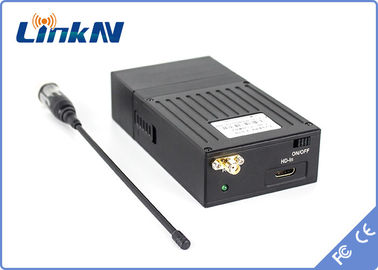 جهاز إرسال فيديو تجسس بطول 1 كم COFDM تأخير منخفض H.264 تشفير AES256 عالي الأمان 200-2700 ميجاهرتز