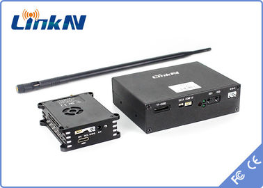 10 كيلومترات UAV Data Link COFDM Transmitter &amp; Receiver HDMI &amp; CVBS AES256 Encryption 300-2700MHz