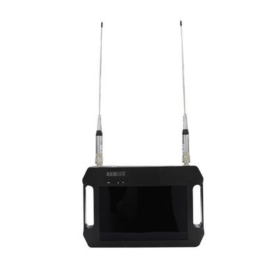 جهاز استقبال COFDM FHD مع بطارية وعرض ملون حساسية عالية هوائيين مزدوجين AES256 DC 12V