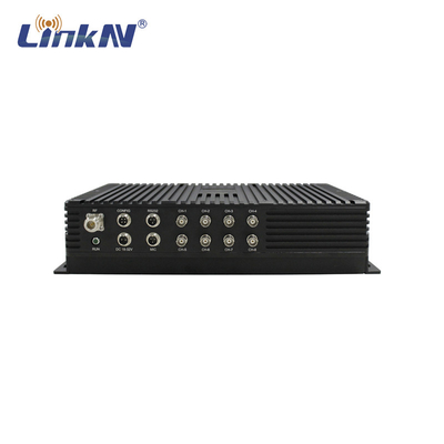 LKAV1650 حفرة بدون طيار صلبة UGV 8-CH جهاز بث فيديو 1-3km NLOS تأخير منخفض FHD DC 18-32V
